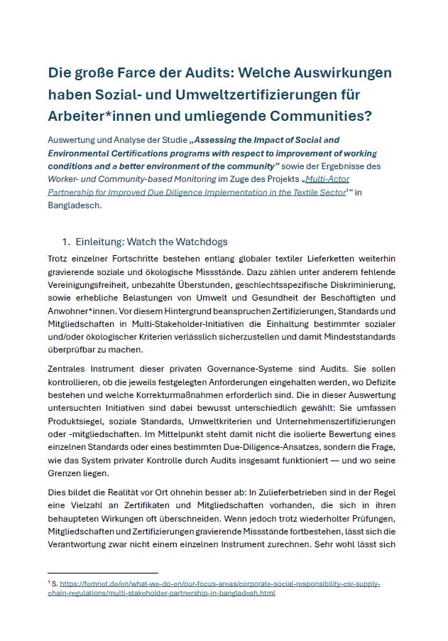 First page of analyse